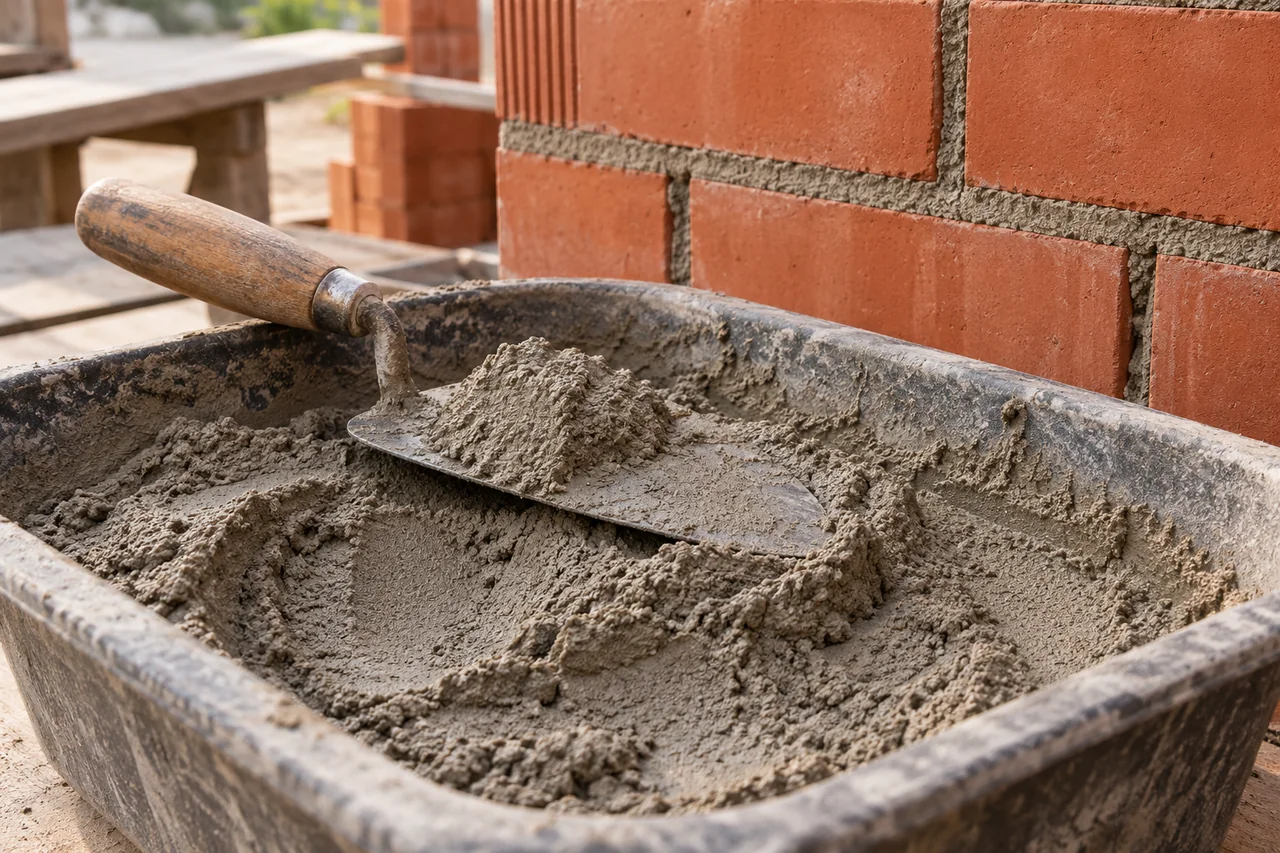 Иллюстрация: цементно-песчаный раствор для кладки
